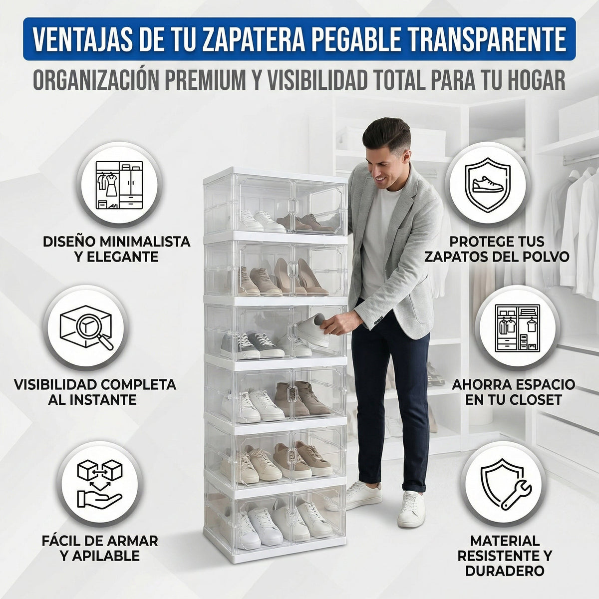 ShoesMax Zapatera de 6 Niveles