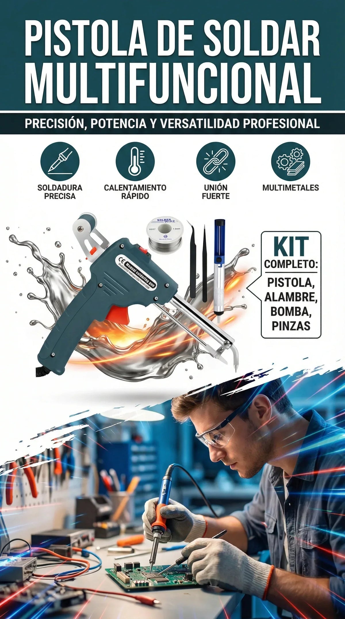 Soldadora de Alta Eficiencia 120W