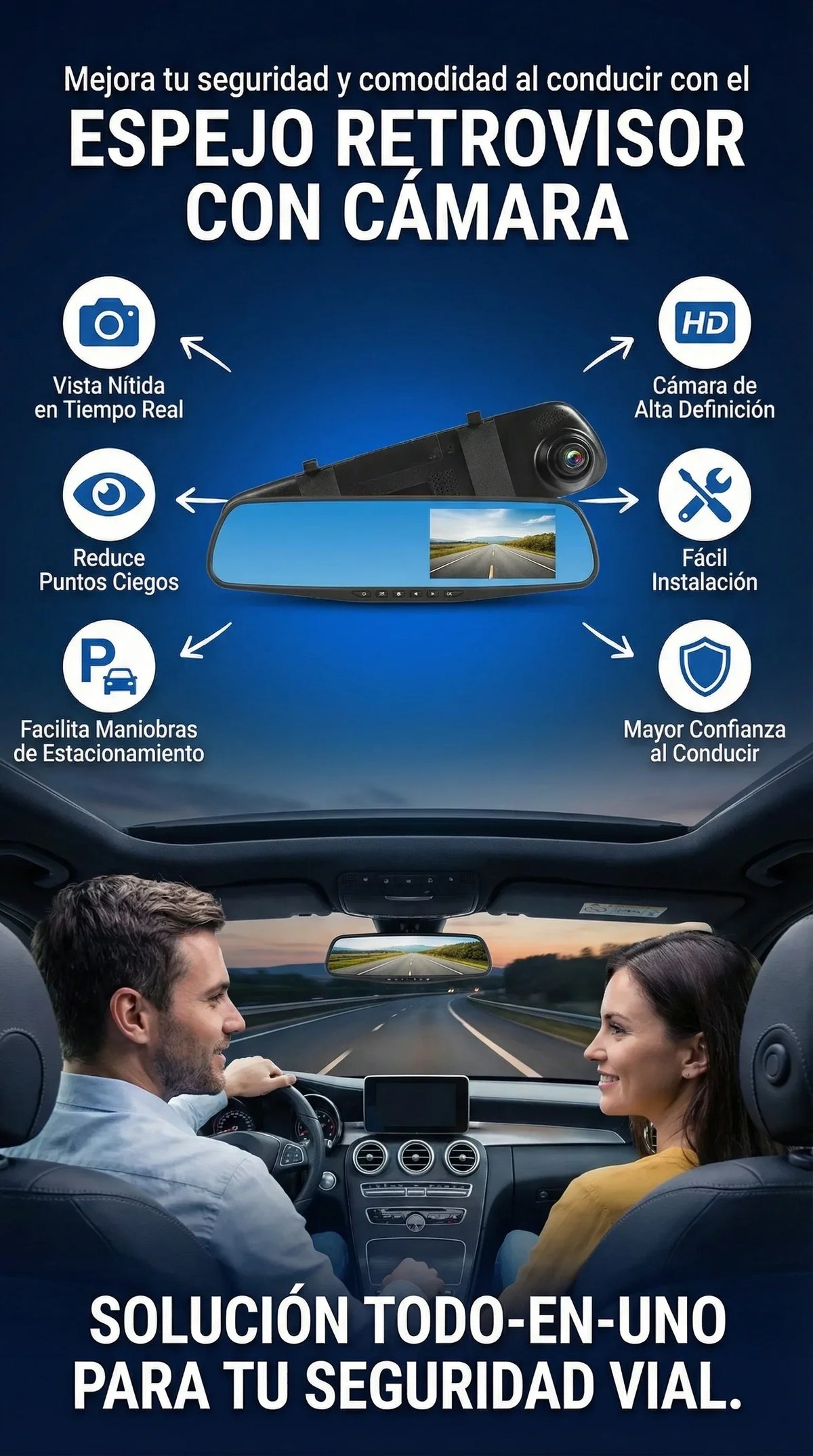 Espejo Retrovisor con Camara