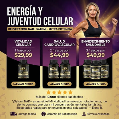Resveratrol NAD+ Satomi 100 Capsulas